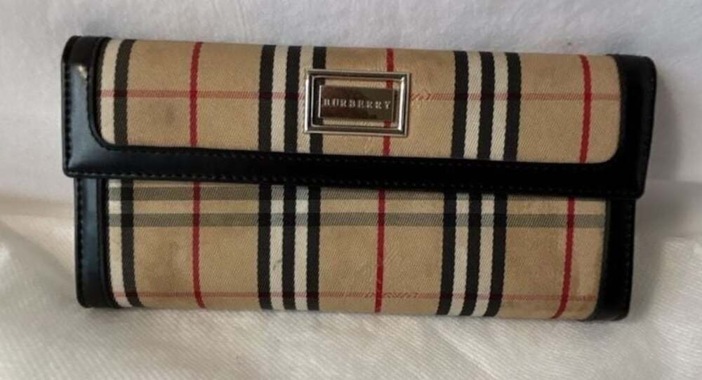 Burberry Classic Check Canvas and Leather Continental Wallet